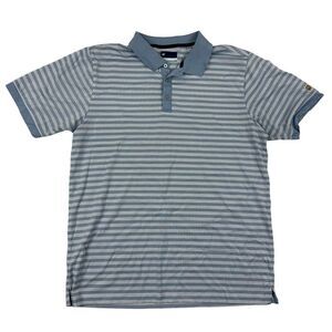 Jack Nicklaus Staydri Blue Striped Polo Shirt S/S Activewear Size XL Polyester